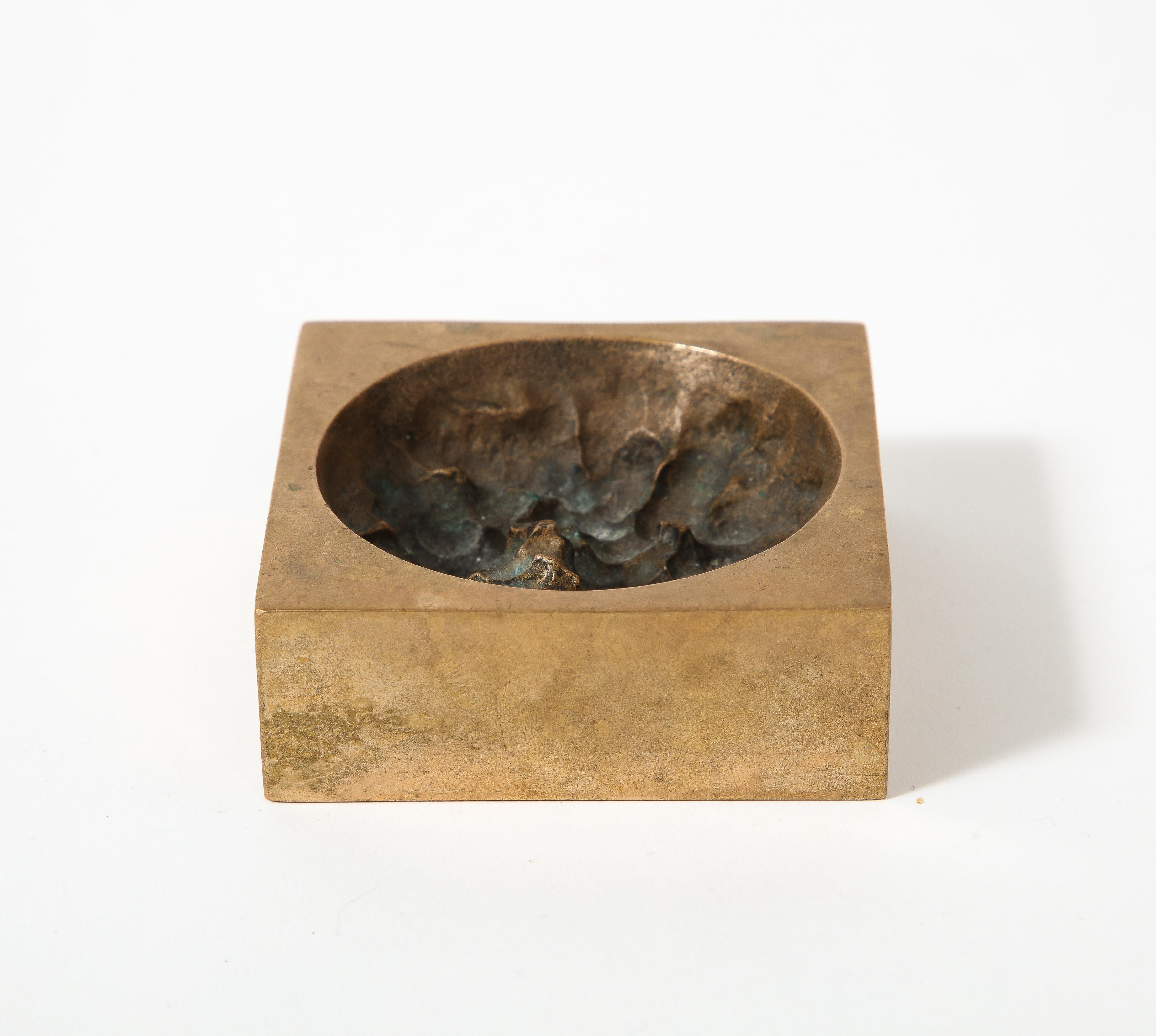 Français Vide-Poche en bronze moulé, France, vers 1970 en vente