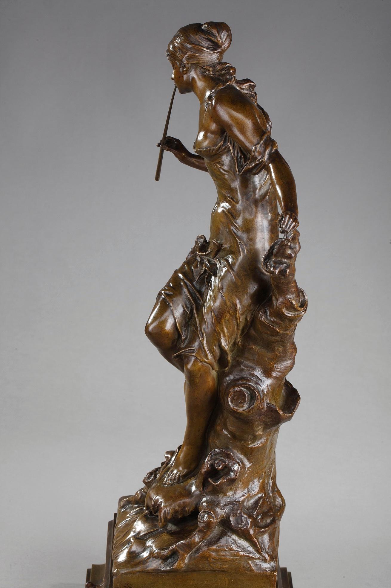 Bronze Casting Le Chant du Saule by Édouard Drouot (French, 1859-1945) 5