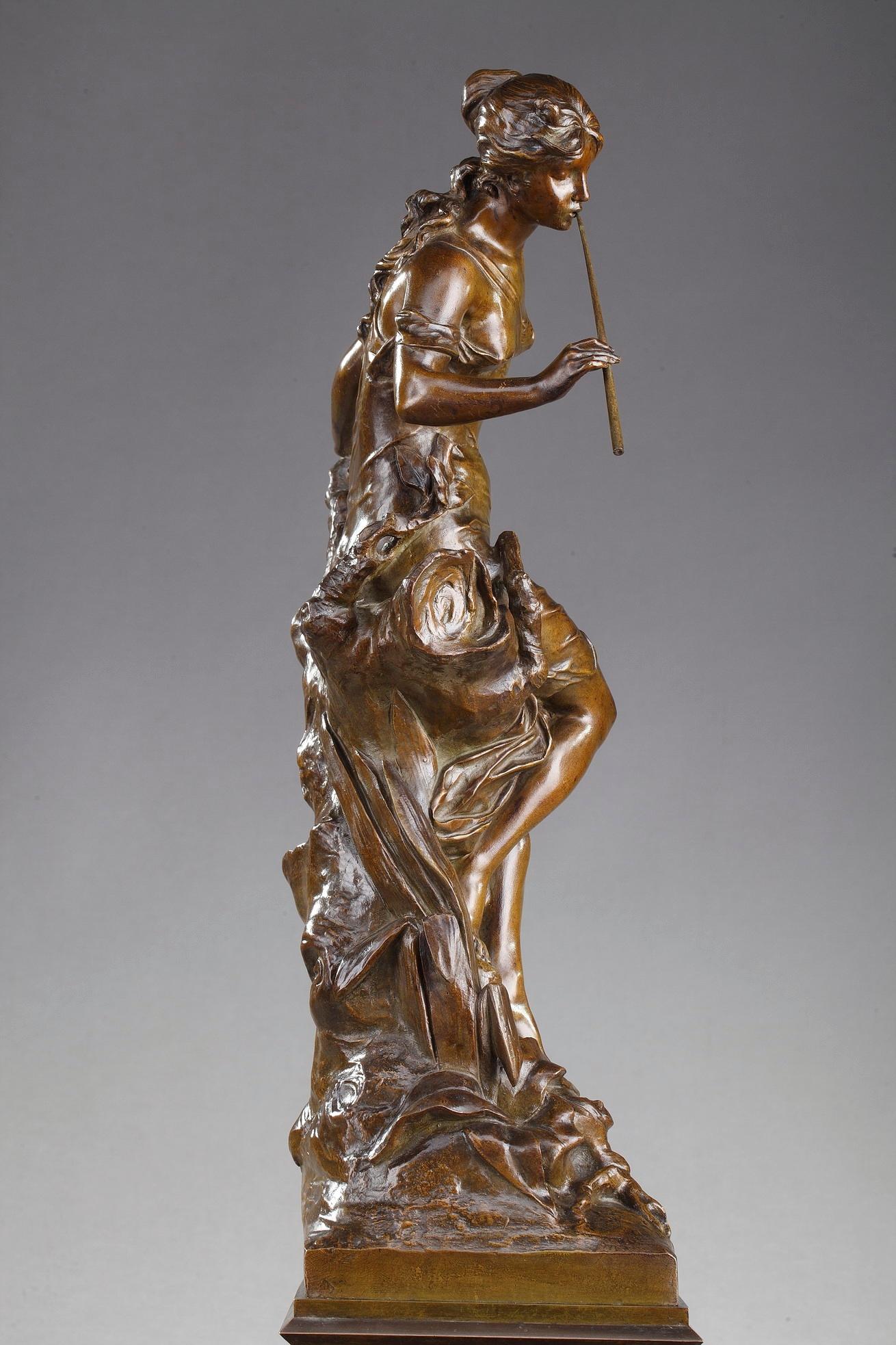 Bronze Casting Le Chant du Saule by Édouard Drouot (French, 1859-1945) 1