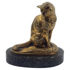 Bronze Cat Figurine by Emmanuel Fremiet