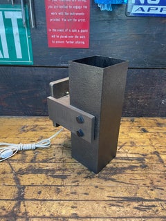 Bronze Cedar Entryway Wall Light Brutalist Architectural Japanese Craftsman