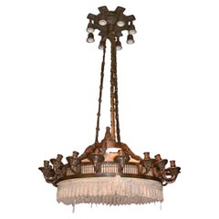 Lampada da soffitto in bronzo