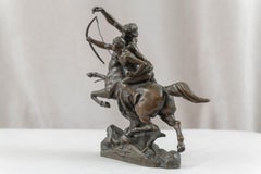Centaure en bronze avec achilles, France, vers 1890,  L'ducation d'Achille