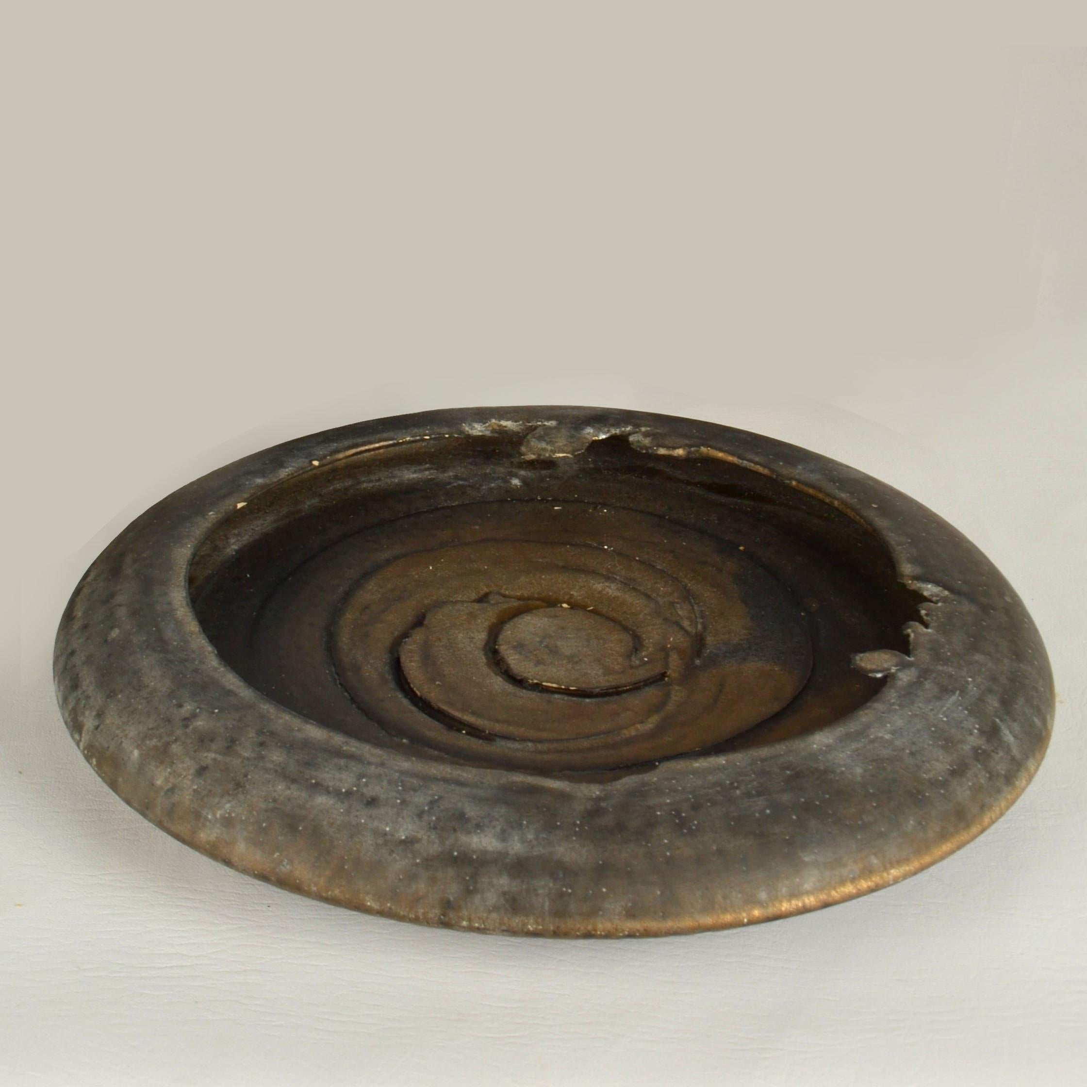 Olandese Ciotola per frutta in ceramica di bronzo di Jaan Mobach in vendita
