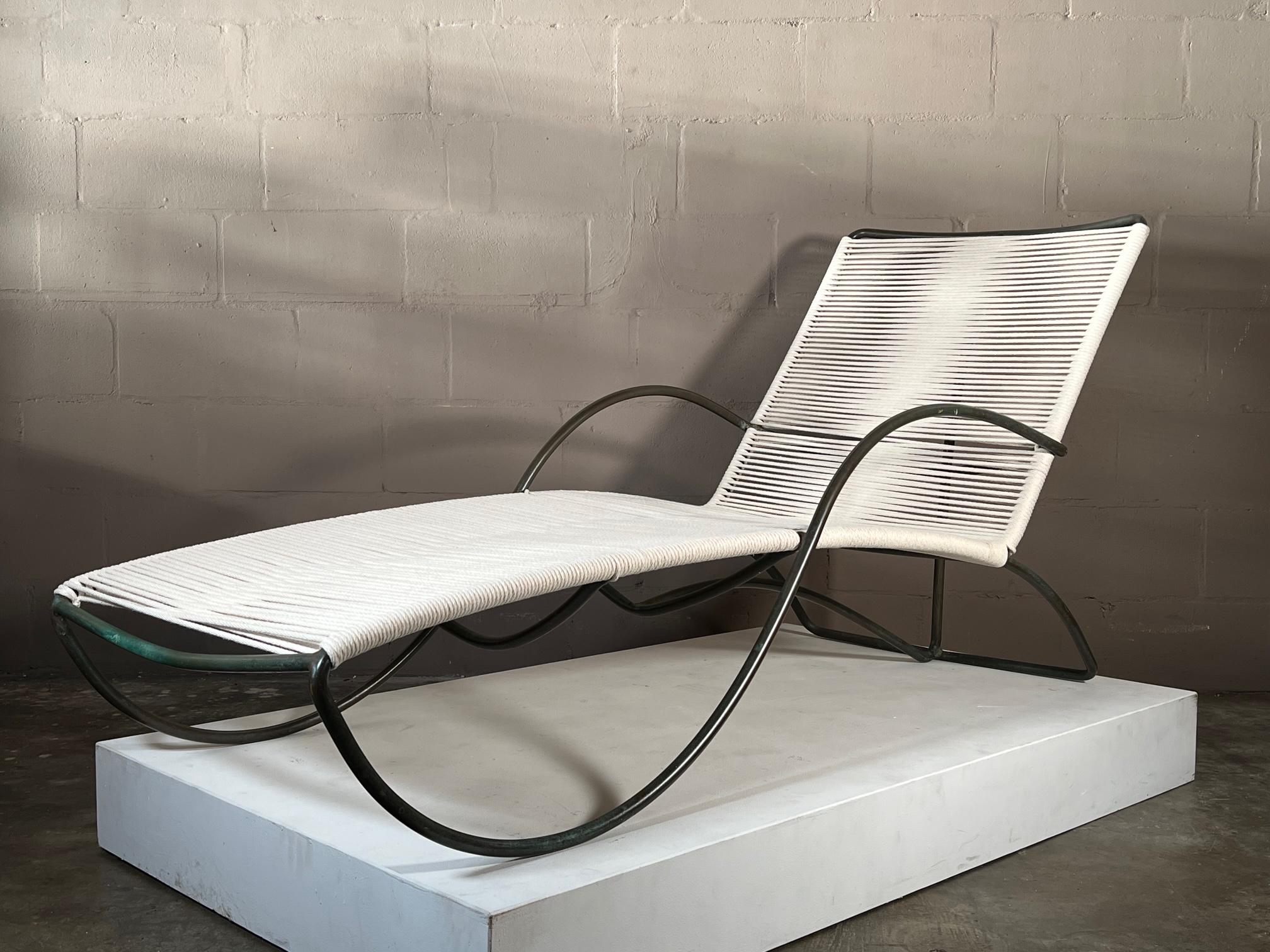 Bronze Chaise by Walter Lamb for Brown Jordan ca' 1950's For Sale 8