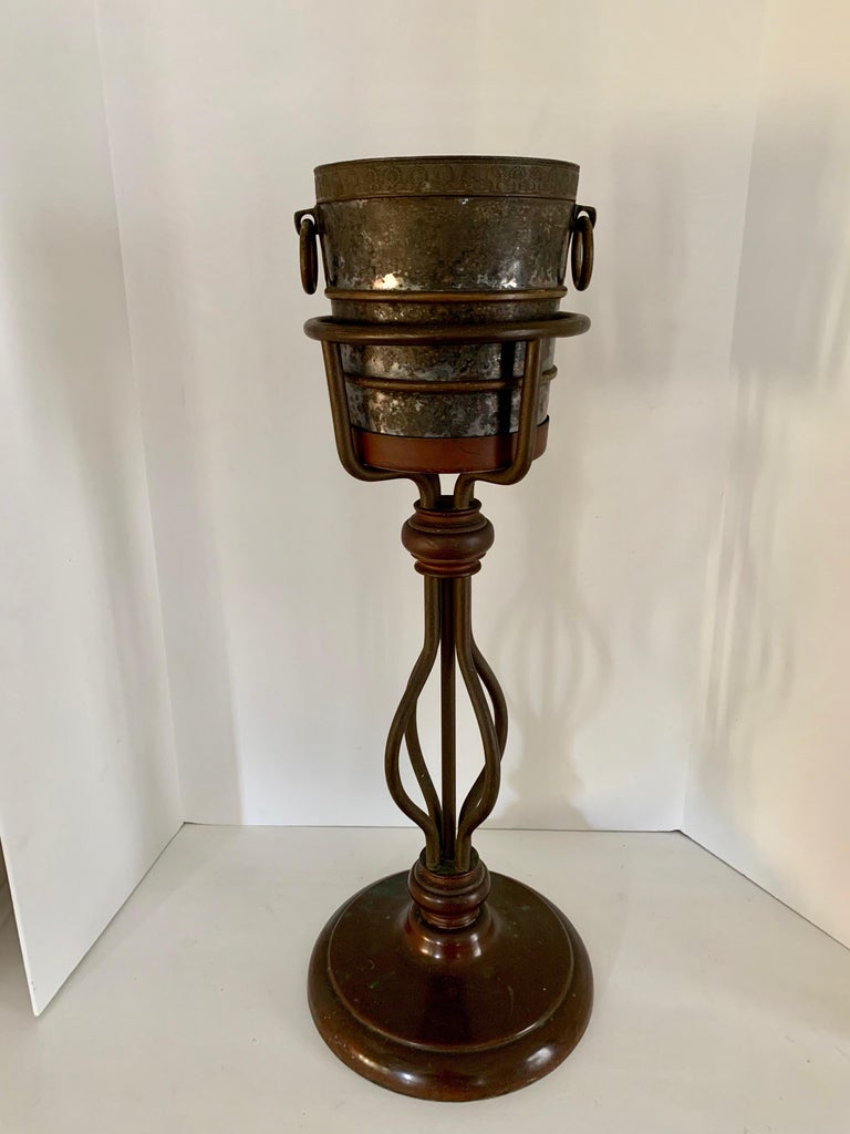 Bronze Champagne Bucket on Stand at 1stDibs bronze ice bucket