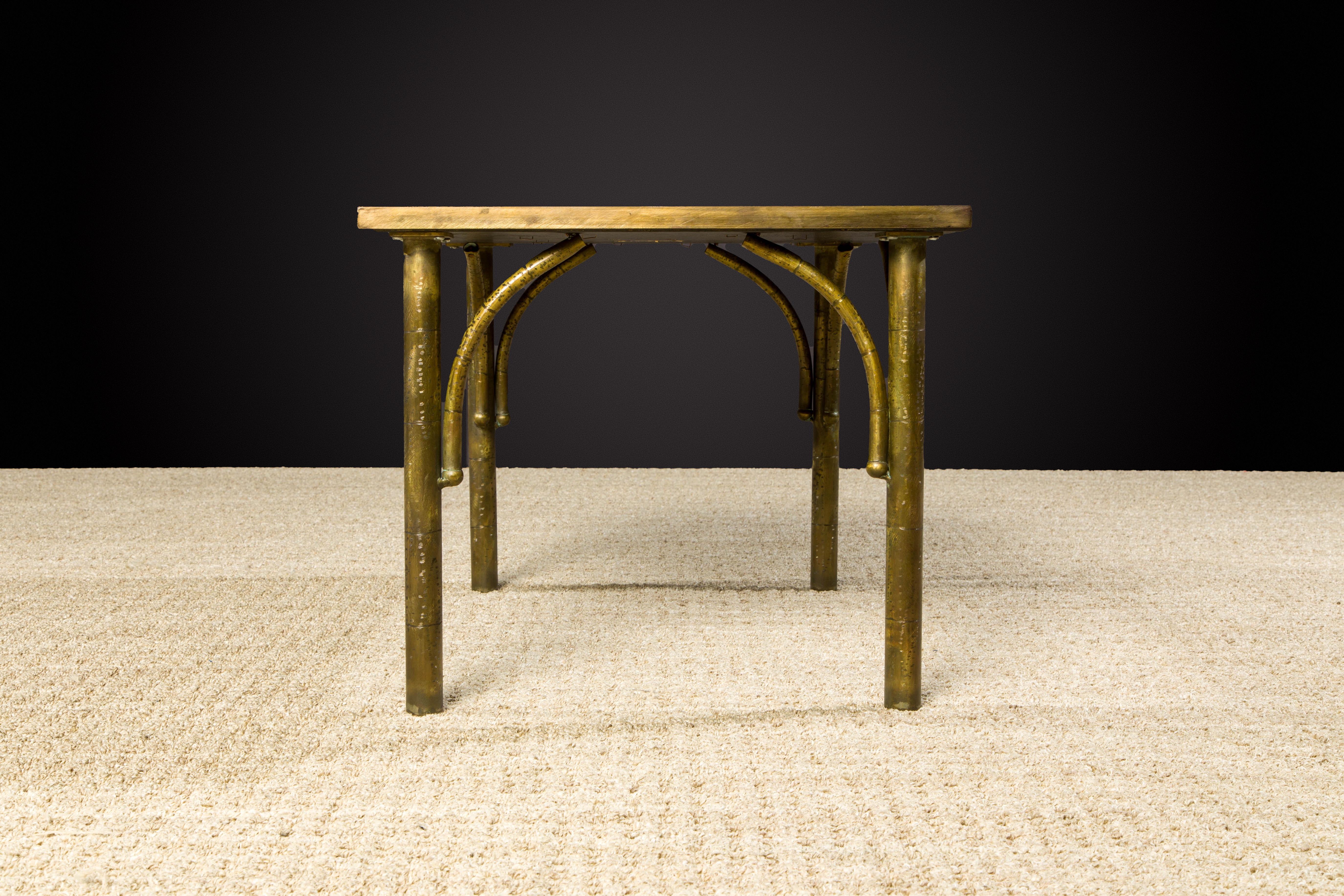 Bronze 'Chan' Coffee or Large End Table by Philip & Kelvin LaVerne, 1960s Signed For Sale 1