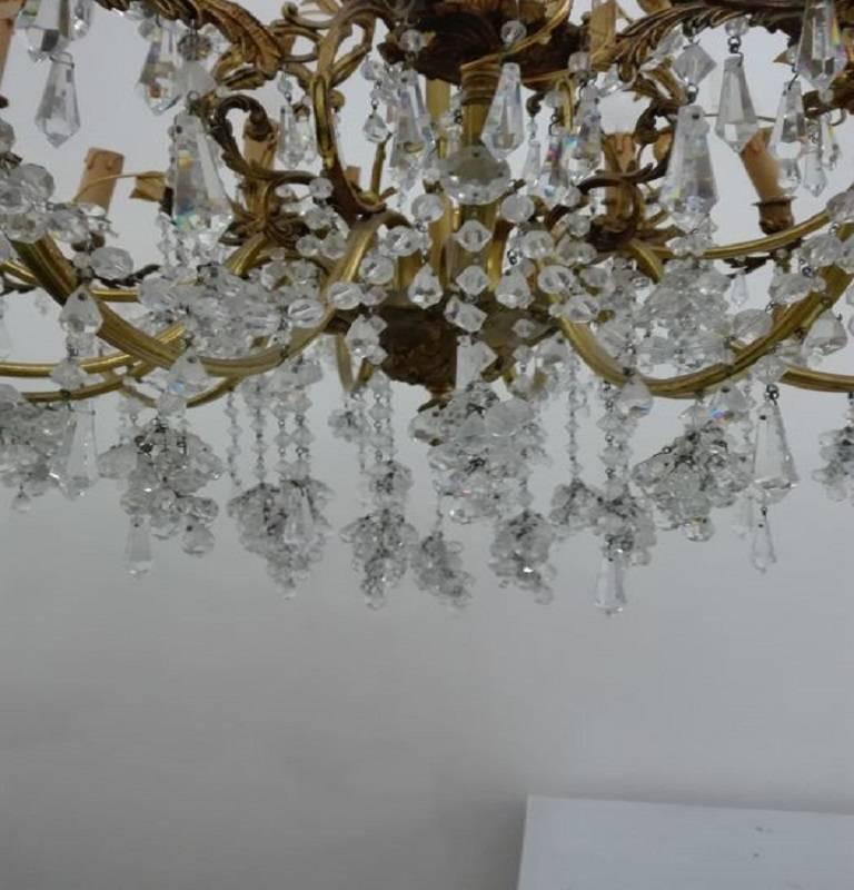 bronze chandelier with crystals