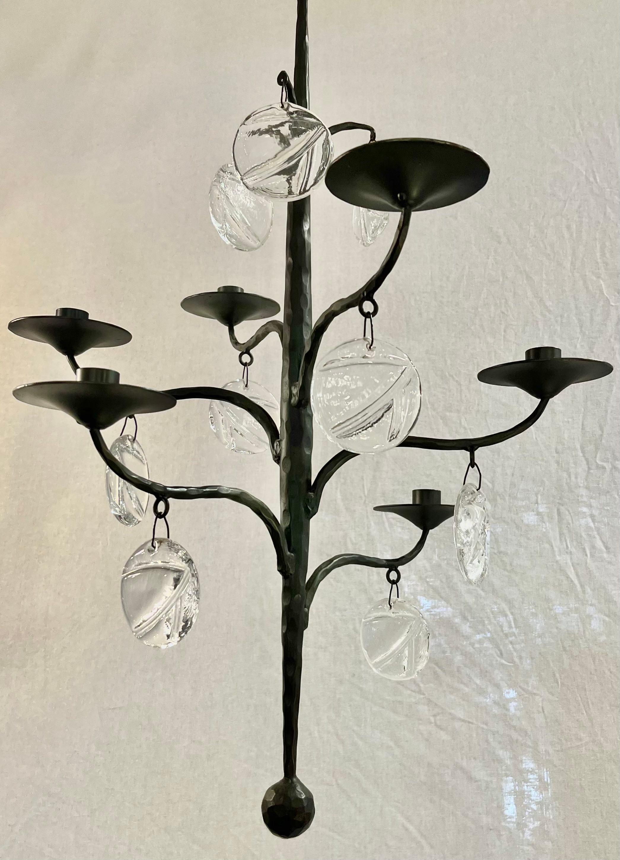 Chandelier by Erik Hoglund, Only for candles. in perfect and original condition.