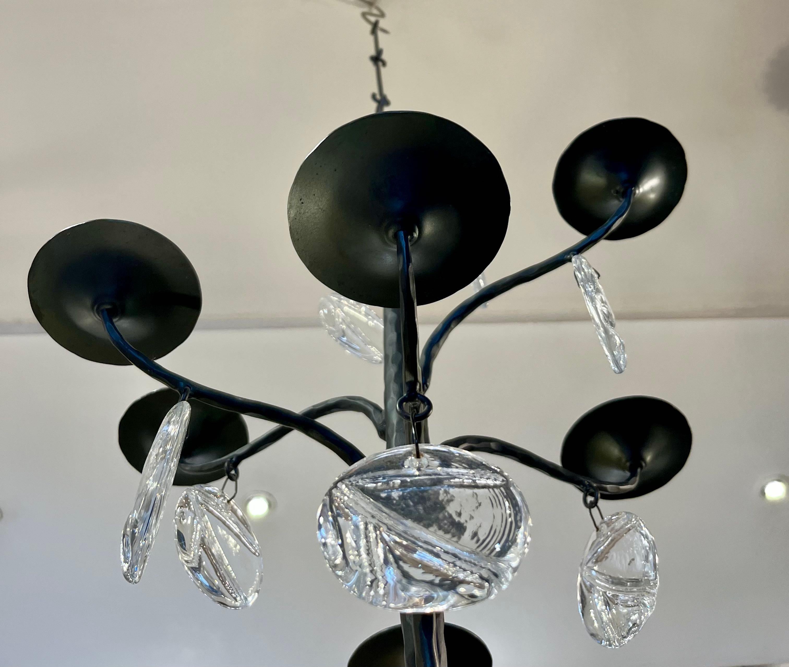 Bronze Chandelier by Erik Hoglund In Good Condition In Brussels, BE