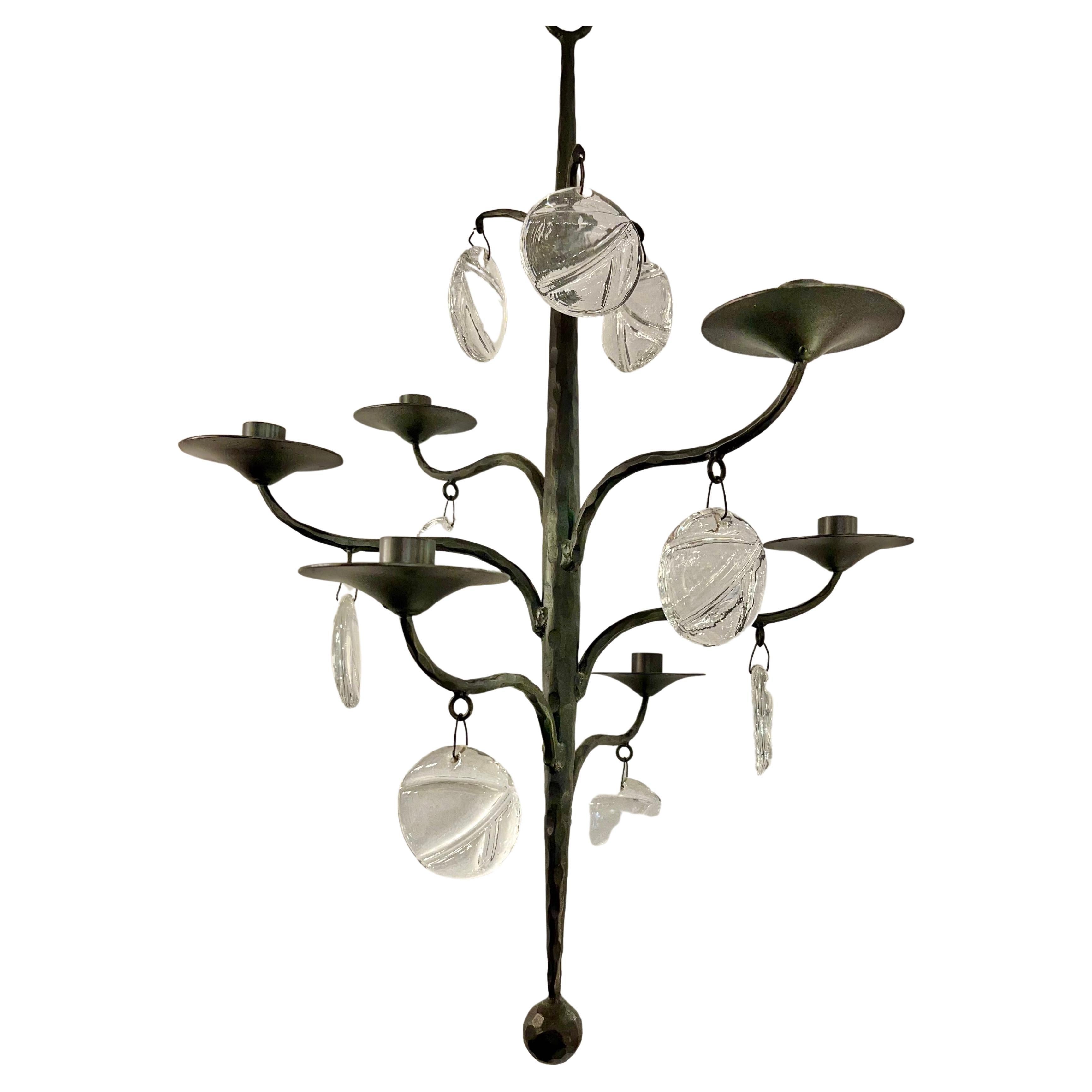 Bronze Chandelier by Erik Hoglund