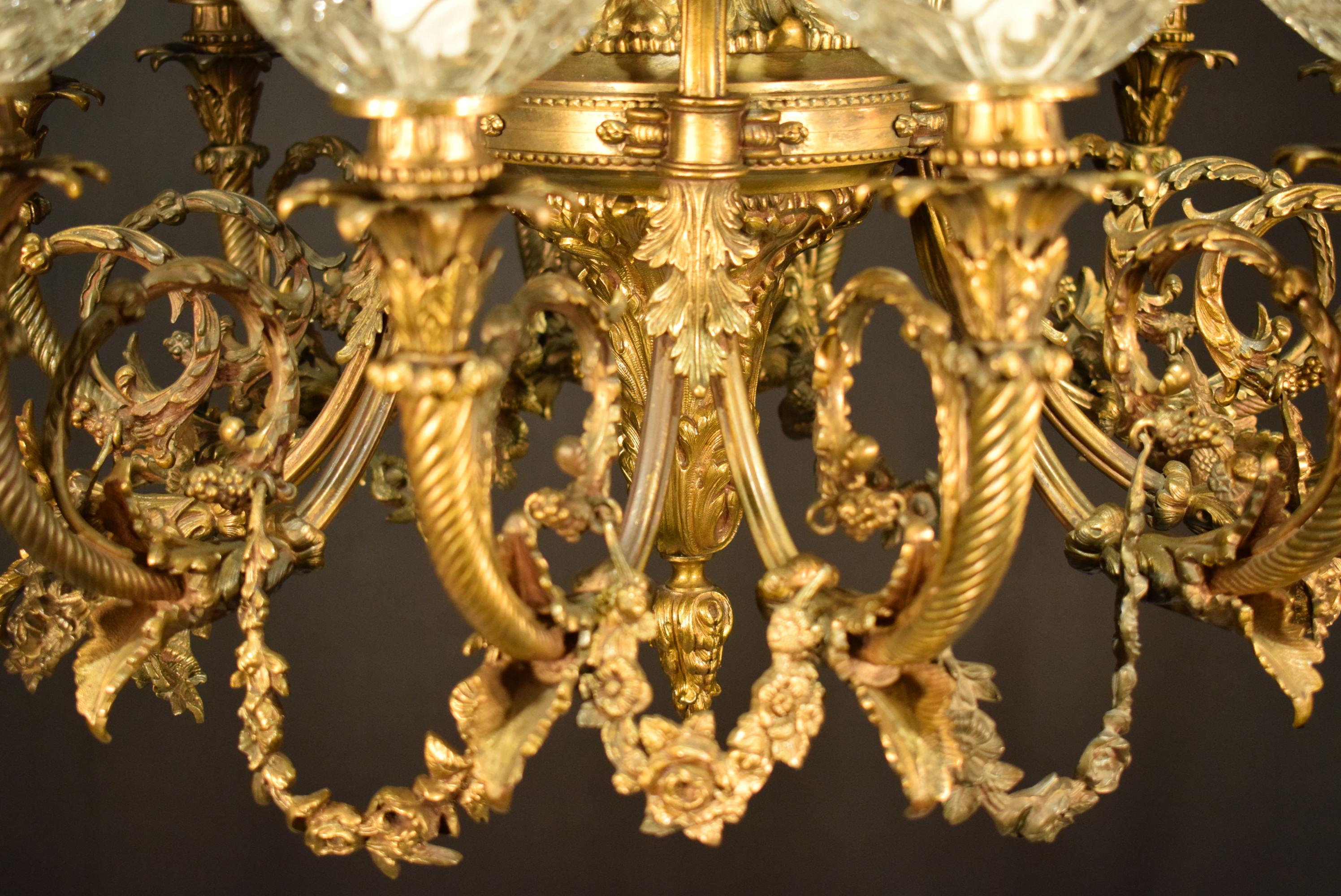 Lampadario in bronzo in vendita 2