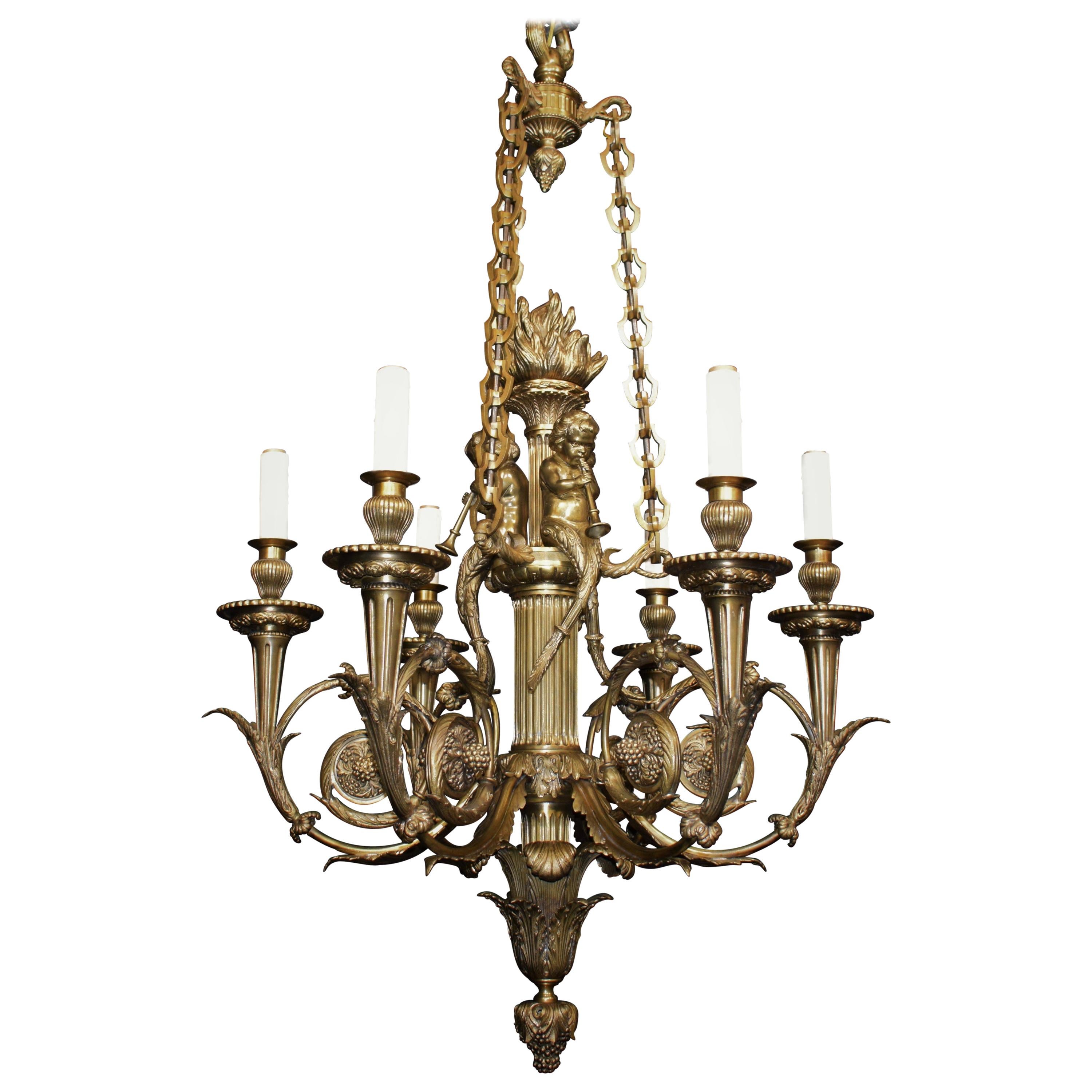 Lampadario in bronzo in vendita
