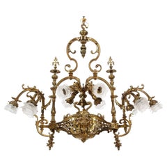 Lampadario in bronzo