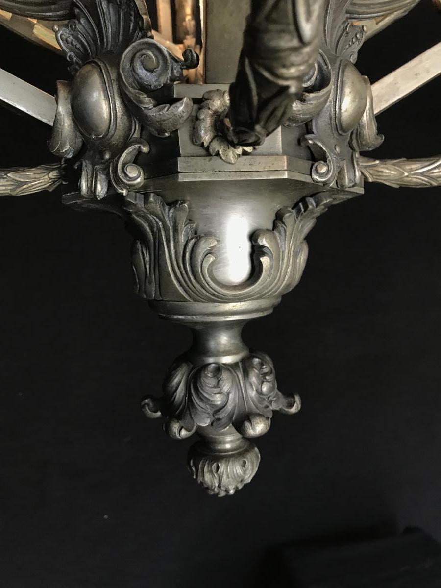 Bronze chandelier in style Louis XVI.