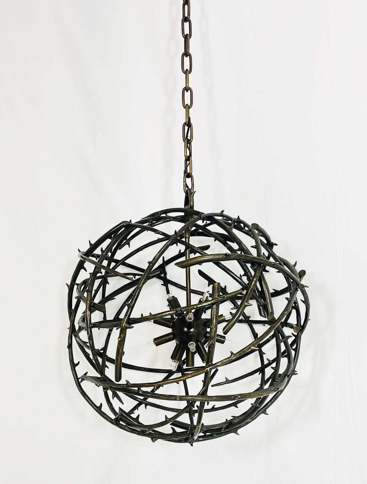 Postmoderne Lustre en bronze dans le style du modèle 