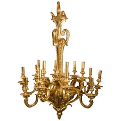 Bronze Chandelier Louis XV Style, 20th Century