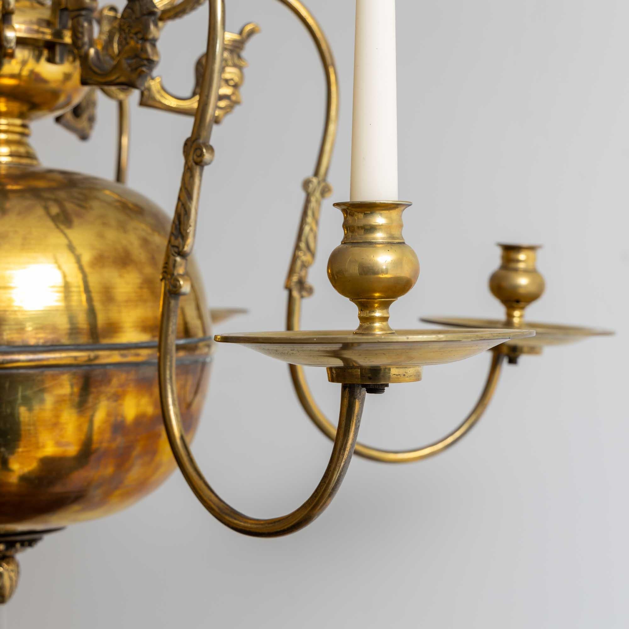 Bronze Chandelier with six arms, 19th century 6