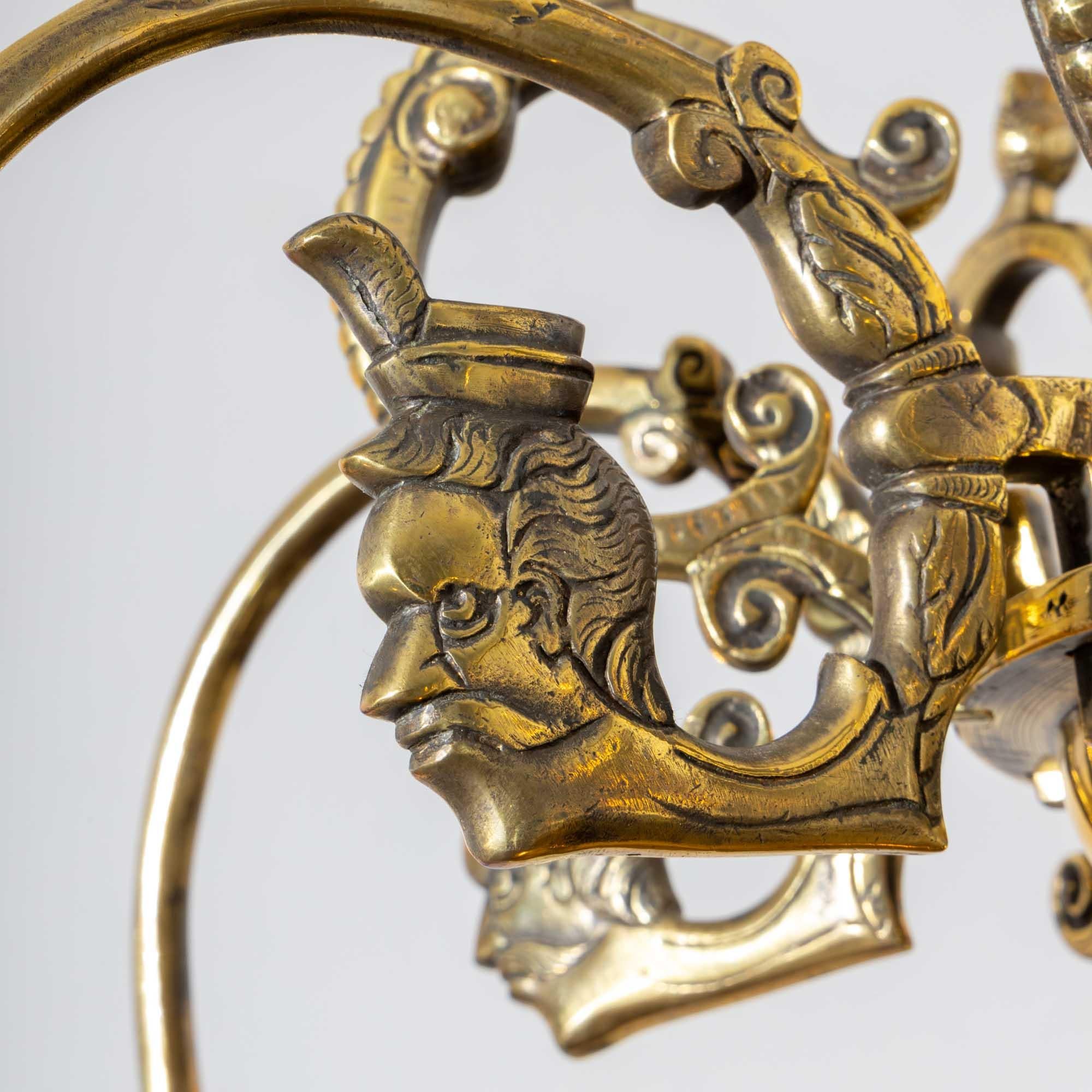 19th Century Bronze Chandelier with six arms, 19th century
