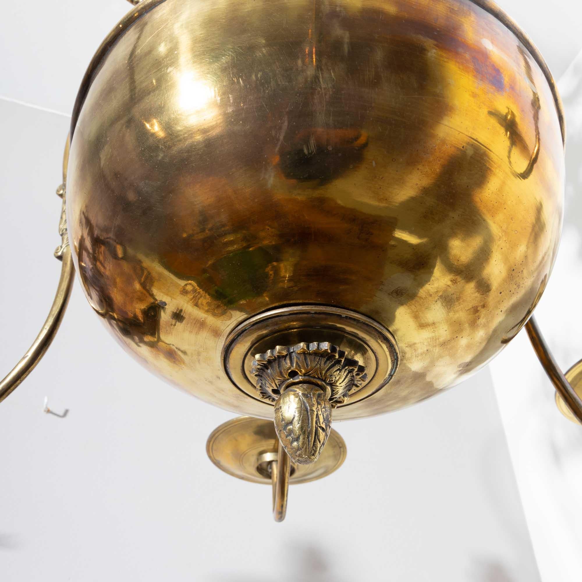 Bronze Chandelier with six arms, 19th century 3