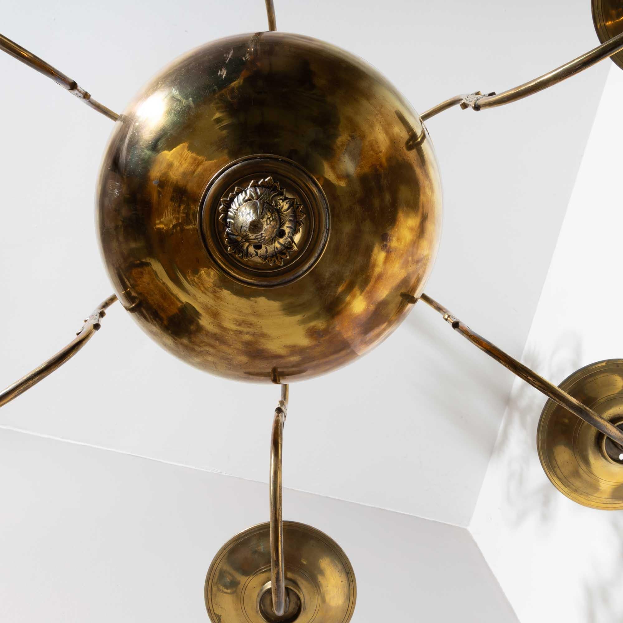 Bronze Chandelier with six arms, 19th century 4