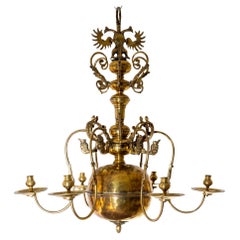 Bronze Chandelier with six arms, 19th century