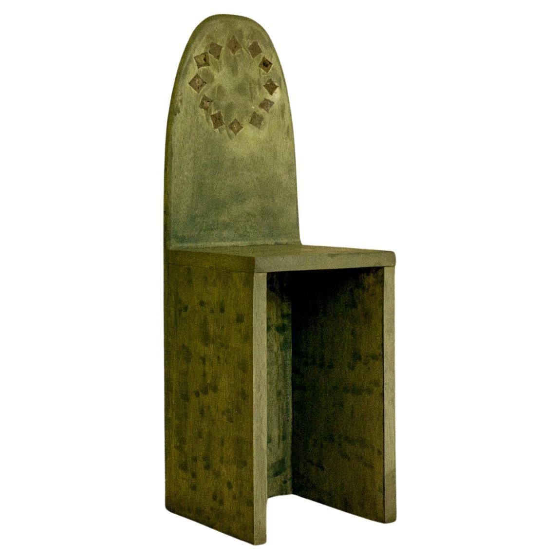 Bronze Chapel Chair by Rafael Triboli For Sale