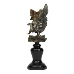 Bronze Cherub and Vulture Fountain Head Sculpture, 18th Century