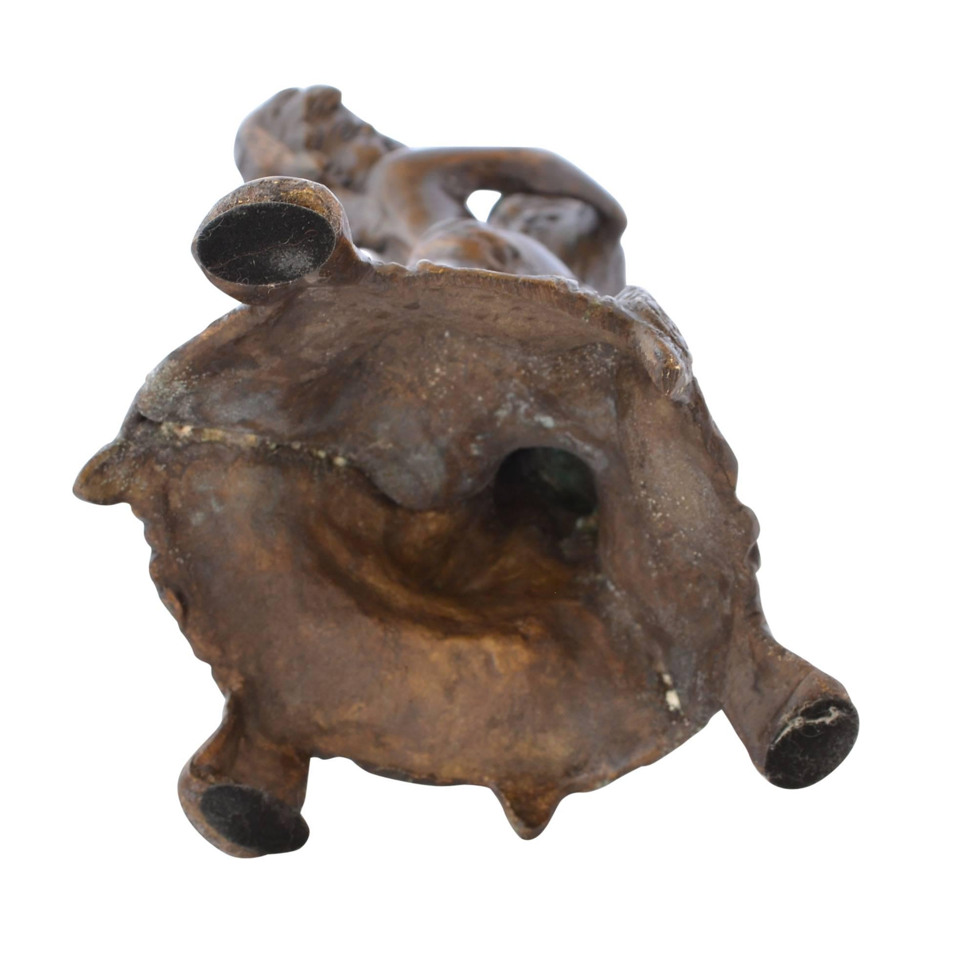 Bronze Cherub Candlesticks In Good Condition For Sale In Pataskala, OH