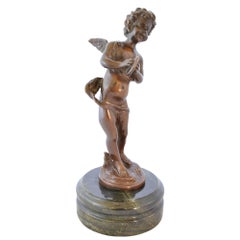 Bronze Cherub Sculpture Recast of Auguste Moreau