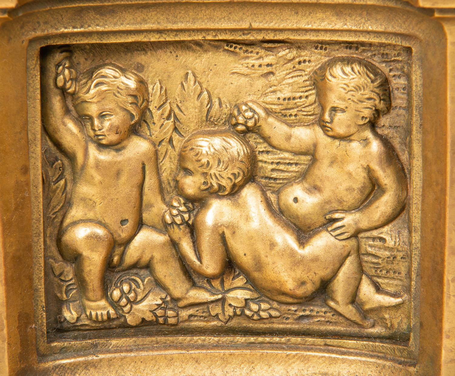 Bronze Cherub Side Table, circa 1920 1