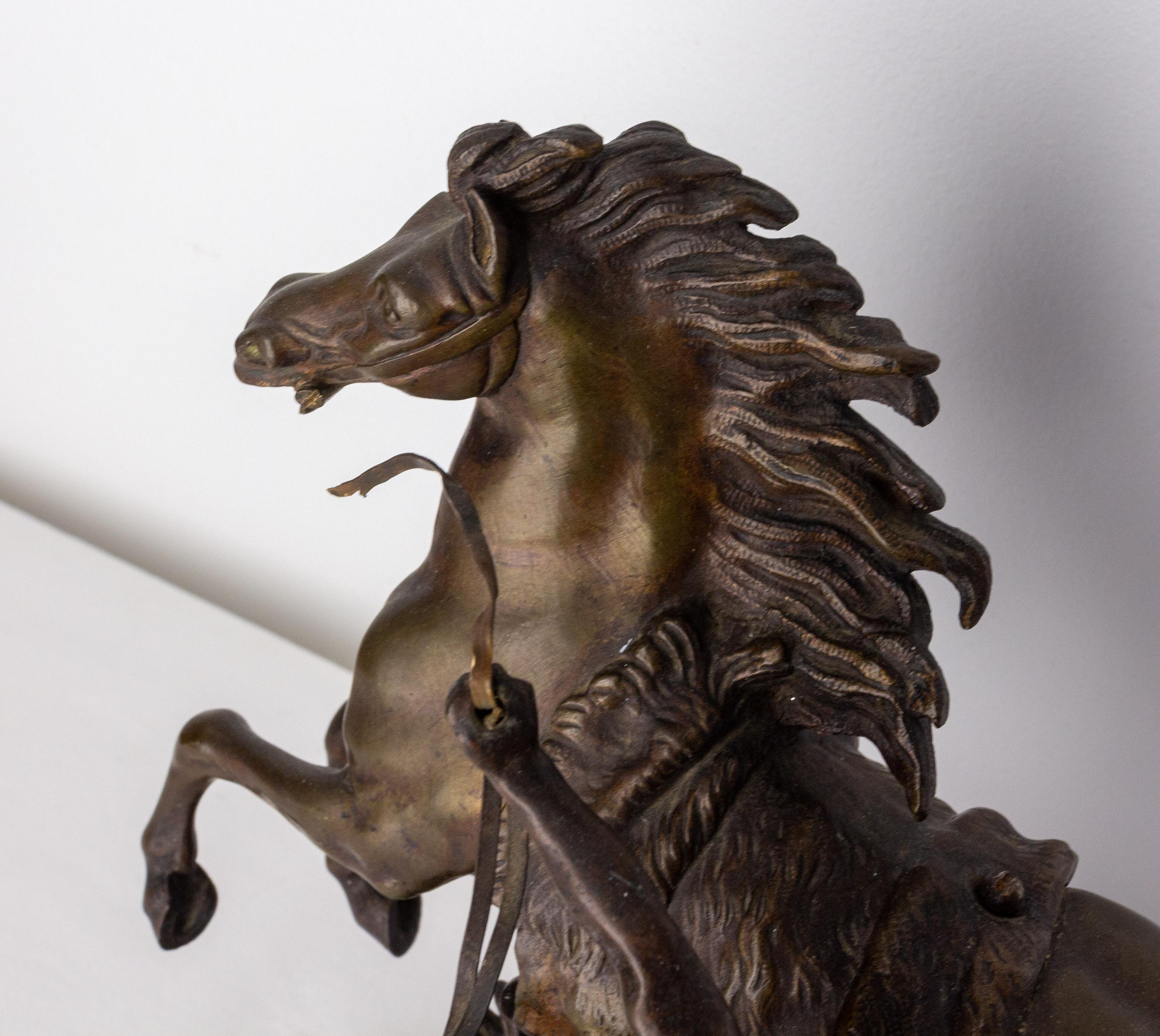 19th Century Bronze Cheval De Marly in the Style of Guillaume Coustou, circa 1930 For Sale