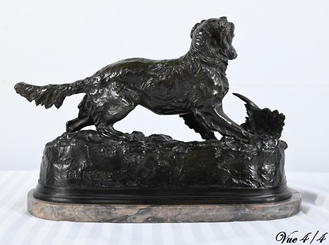 Bronze sculpture “Spaniel Dog”, signed P-J.Mêne – Mid-19th century For Sale 8