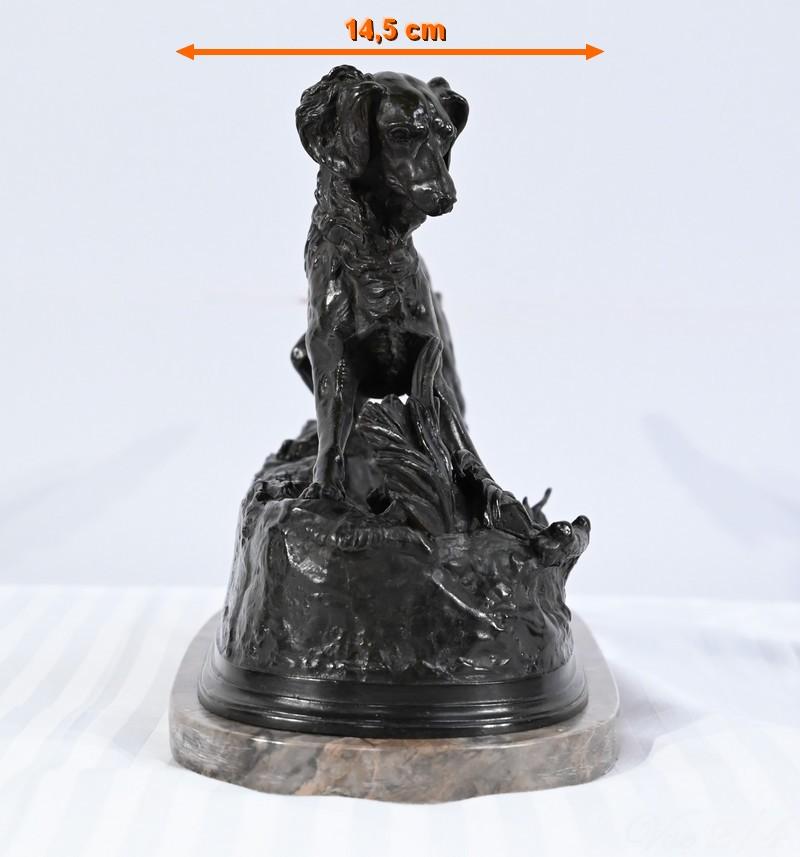 Bronze sculpture “Spaniel Dog”, signed P-J.Mêne – Mid-19th century For Sale 14