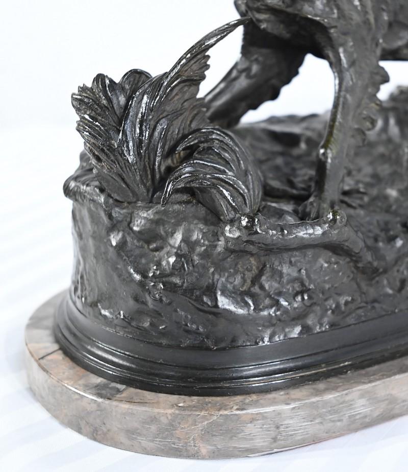 Bronze sculpture “Spaniel Dog”, signed P-J.Mêne – Mid-19th century For Sale 3