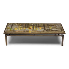 Mesa baja Chin Ying de bronce de Philip and Kelvin LaVerne