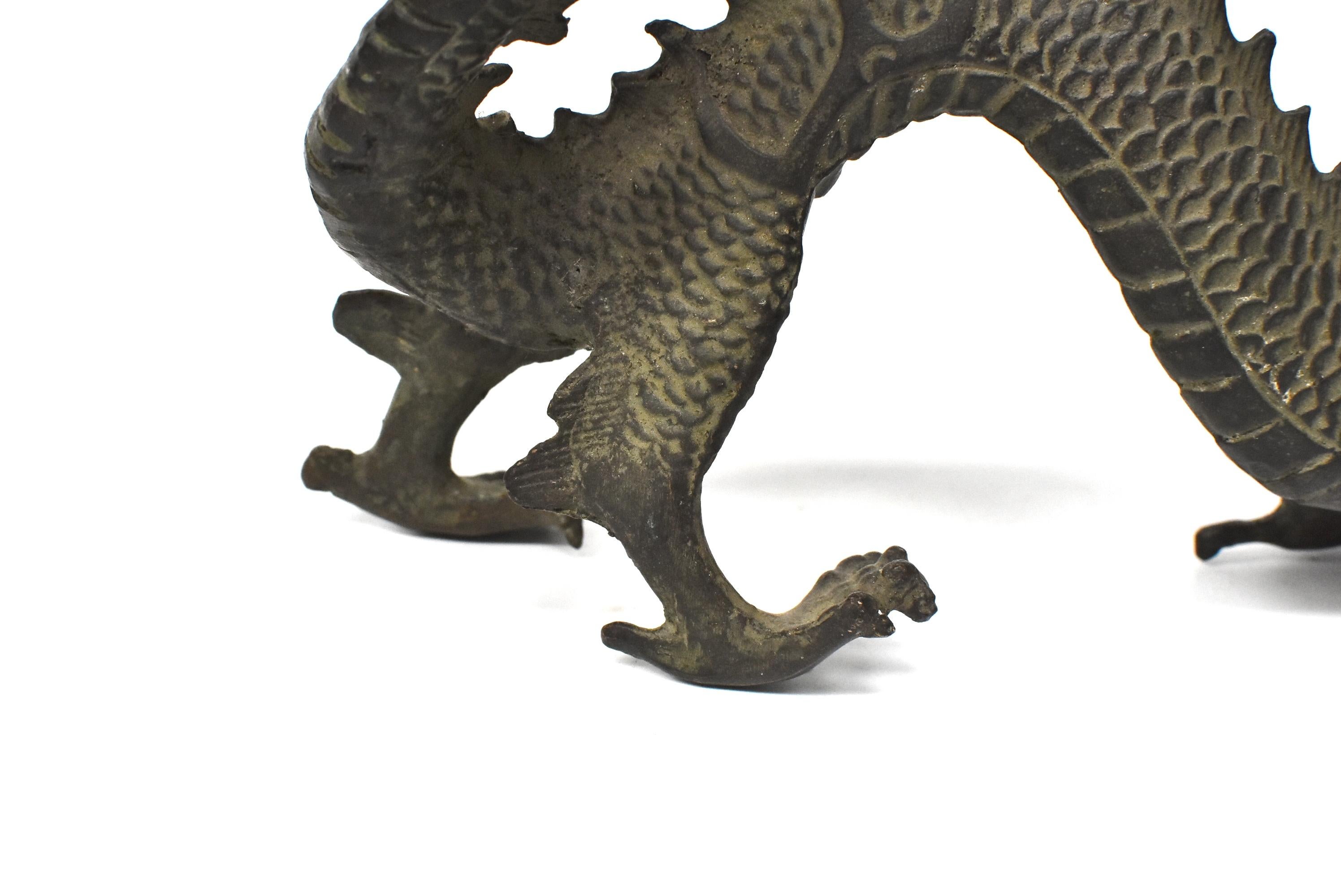 Brass Bronze Chinese Dragon Statue