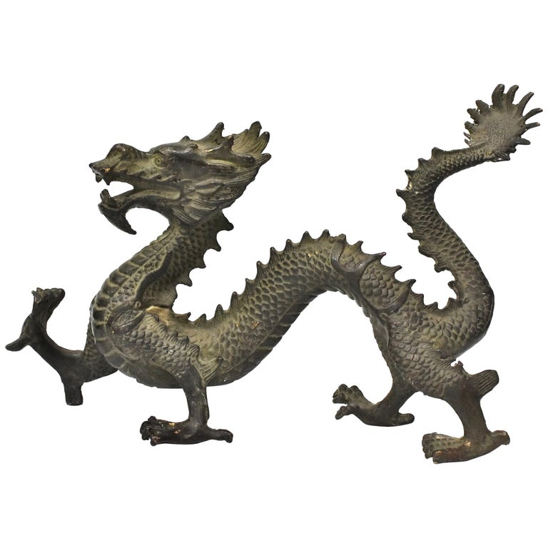 Bronze Chinese Dragon Statue at 1stDibs