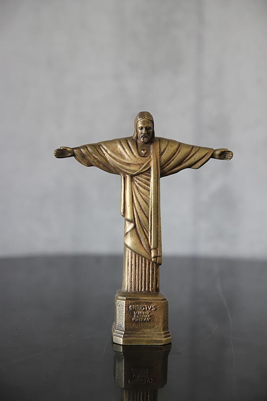 Gorgeous bronze statue of Christ the Redeemer is an Art Deco statue of Jesus Christ in Rio de Janeiro, Brazil, created by French sculptor Paul Landowski and built by Brazilian engineer Heitor da Silva Costa, in collaboration with French engineer