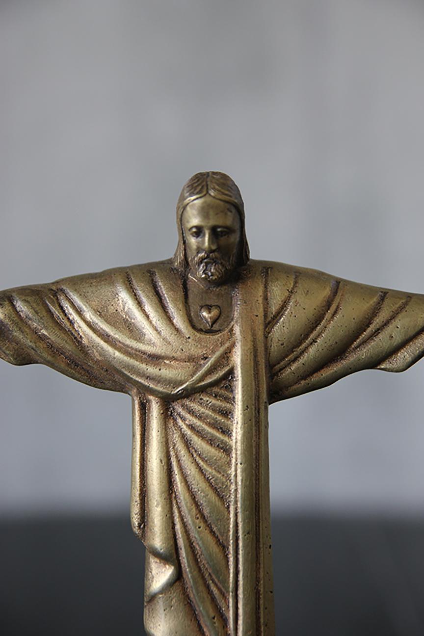 20th Century Bronze Christ the Redeemer Jesus Christ Rio De Janeiro Statue