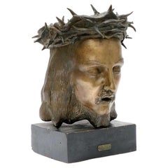Bronze 'Christo Re' Bust of Christ, 1929, Italian, Elisabetta Mayo