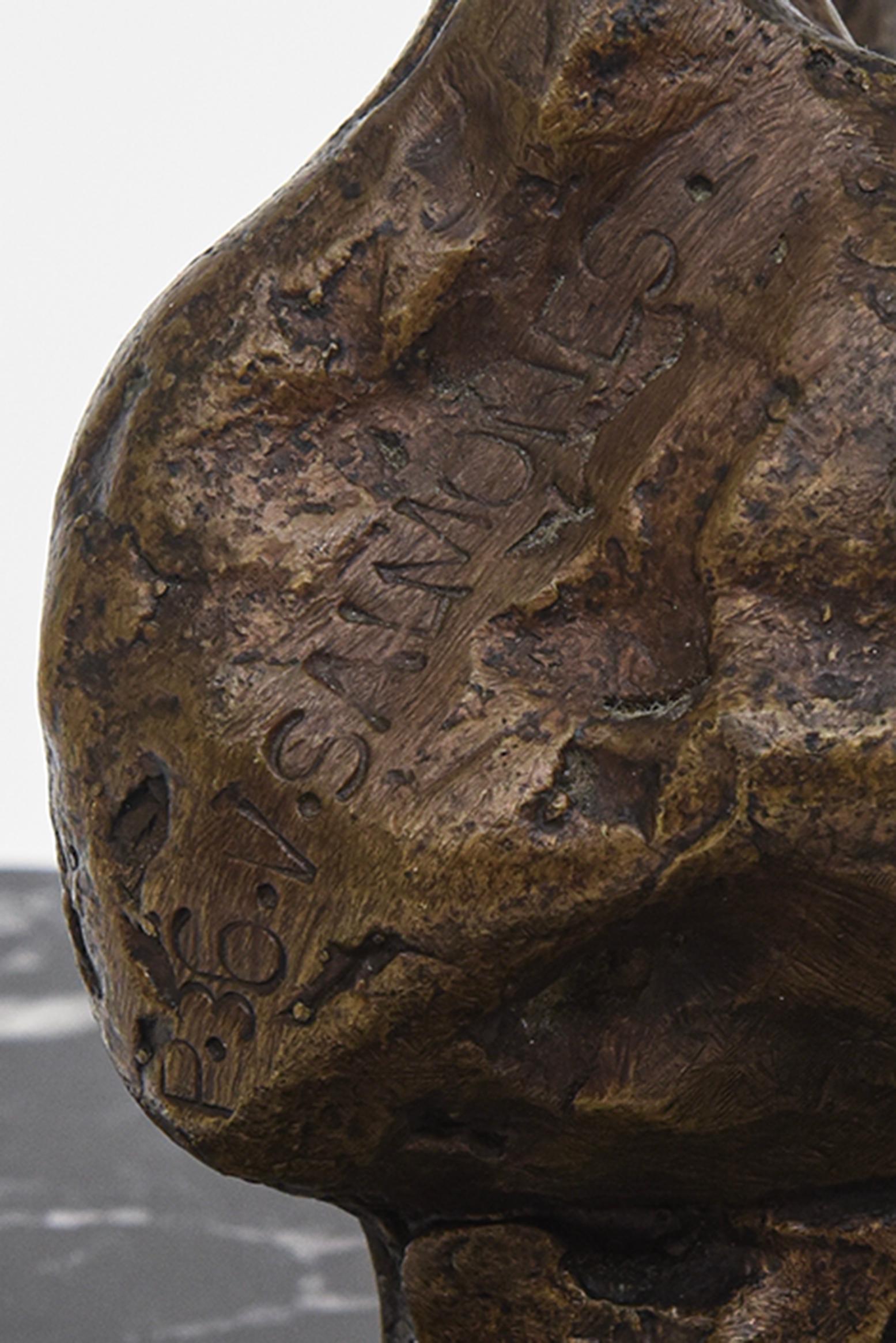 Scultura d'epoca in bronzo, cromo e marmo di Victor Salmones che soffia bolle di sapone in vendita 4