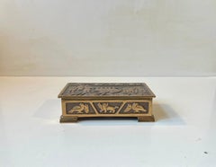 Bronze Cigar Box w. Scene from The Bayeux Tapestry by N. Dam Ravn