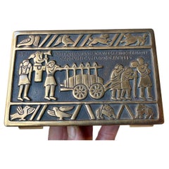 Bronze Cigar Box w. Scene from The Bayeux Tapestry by N. Dam Ravn
