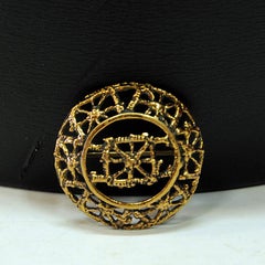 Bronze Circle Broosch by Pentti Sarpaneva, Finland, 1960s