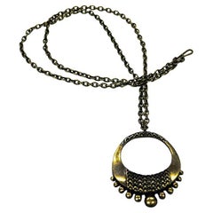 Bronze circle shape necklace by Pentti Sarpaneva  Finland 1960s