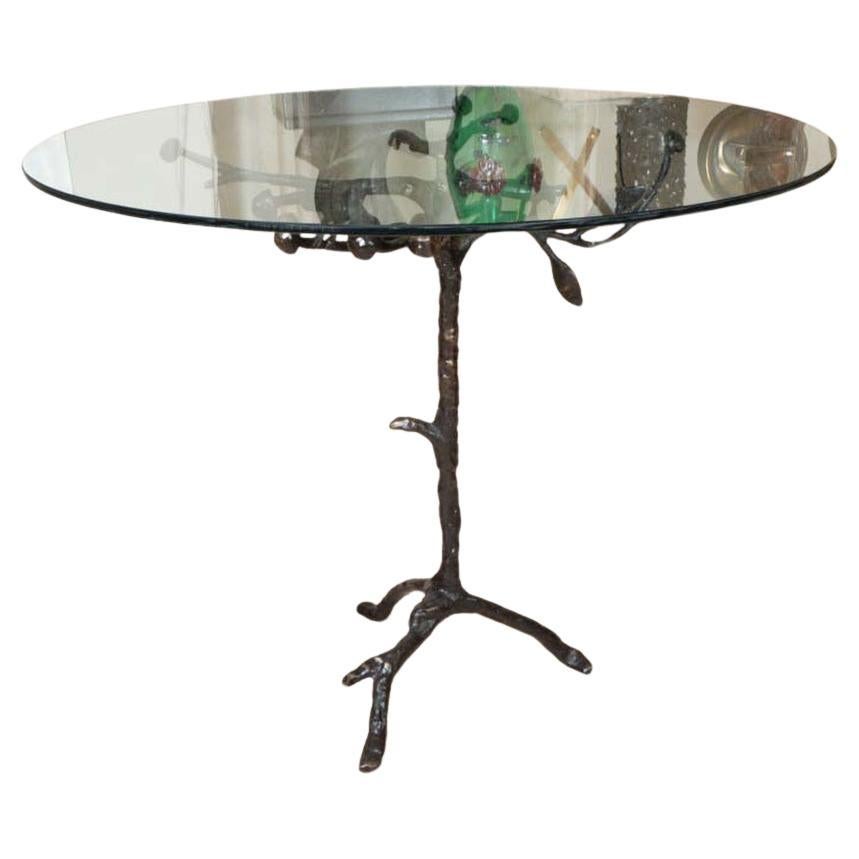 Bronze circular side table 