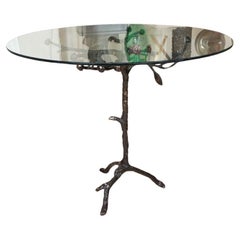 Used Bronze circular side table 