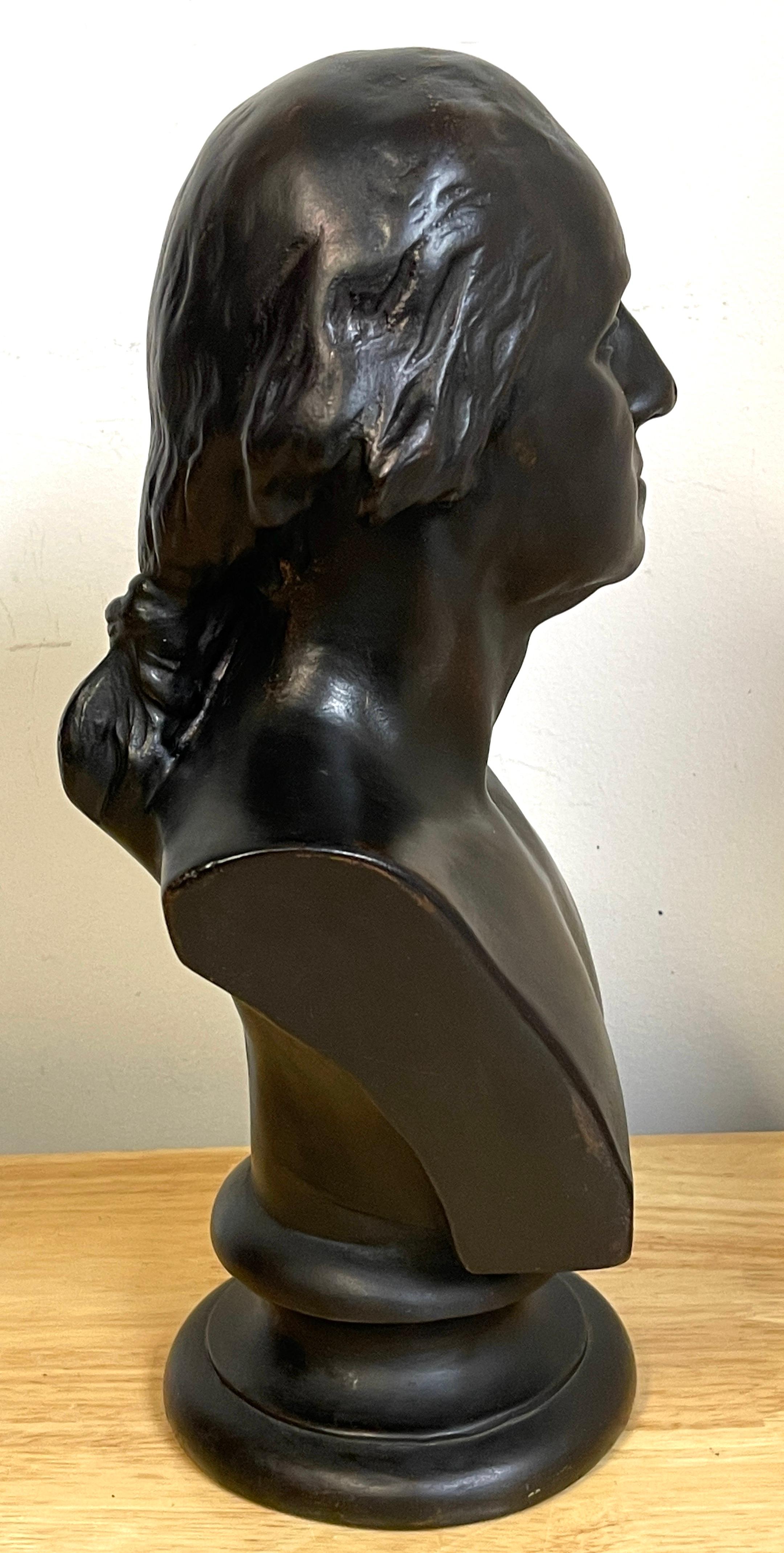 Bronzebeschlagene Büste von George Washington, nach Houdon (amerikanisch) im Angebot