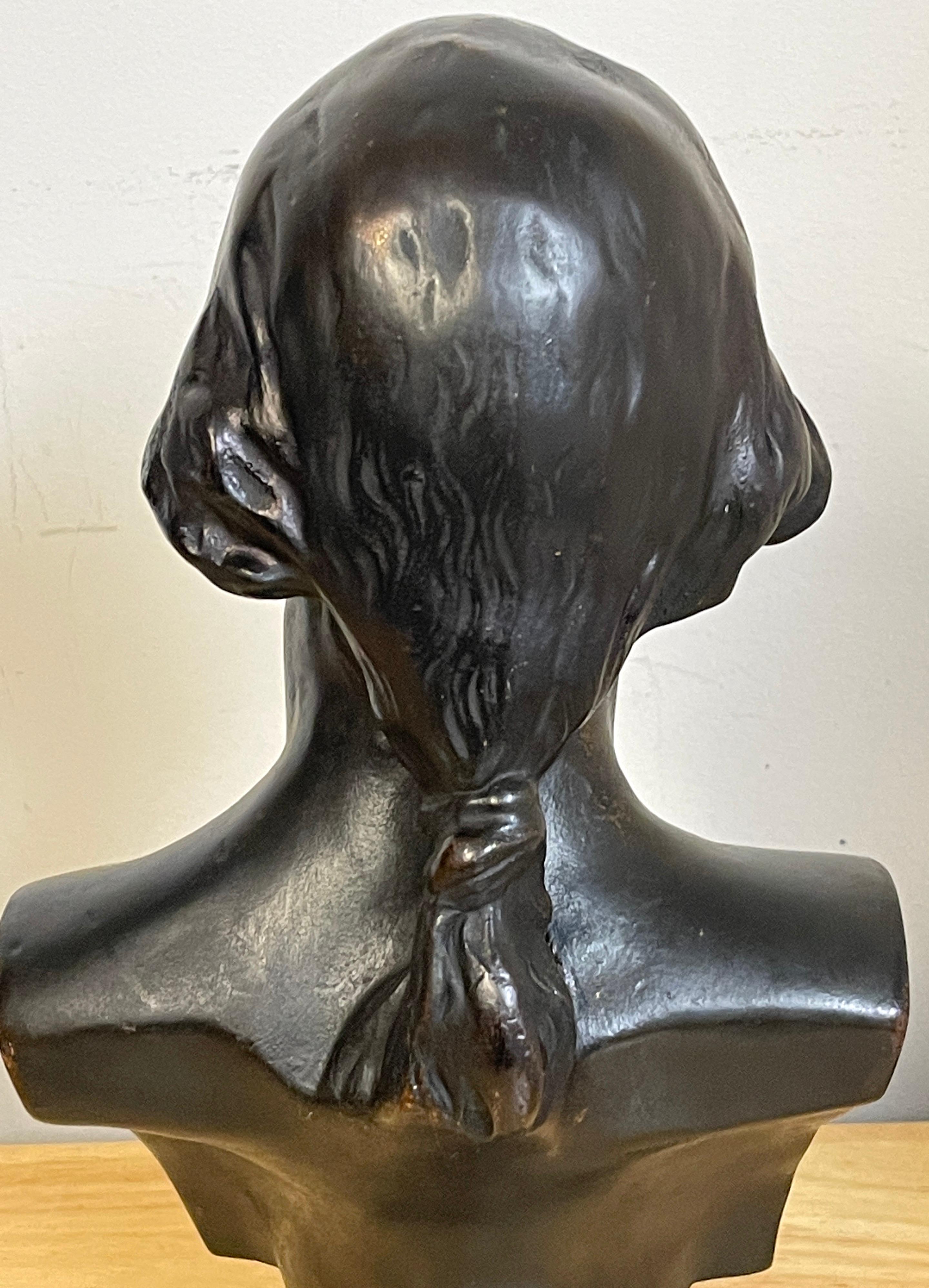 Neoclassical Bronze Clad Bust of George Washington, after Houdon For Sale
